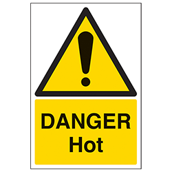 Hot Water Signs Safety Signs Less
